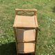 Bamboo and wicker shelf, 3 vintage floors