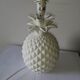 Pineapple lamp in white biscuit