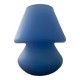 Lampe champignon vintage en verre bleu