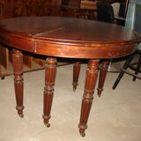 Table 6-foot banner time Louis Philippe mahogany from cuba