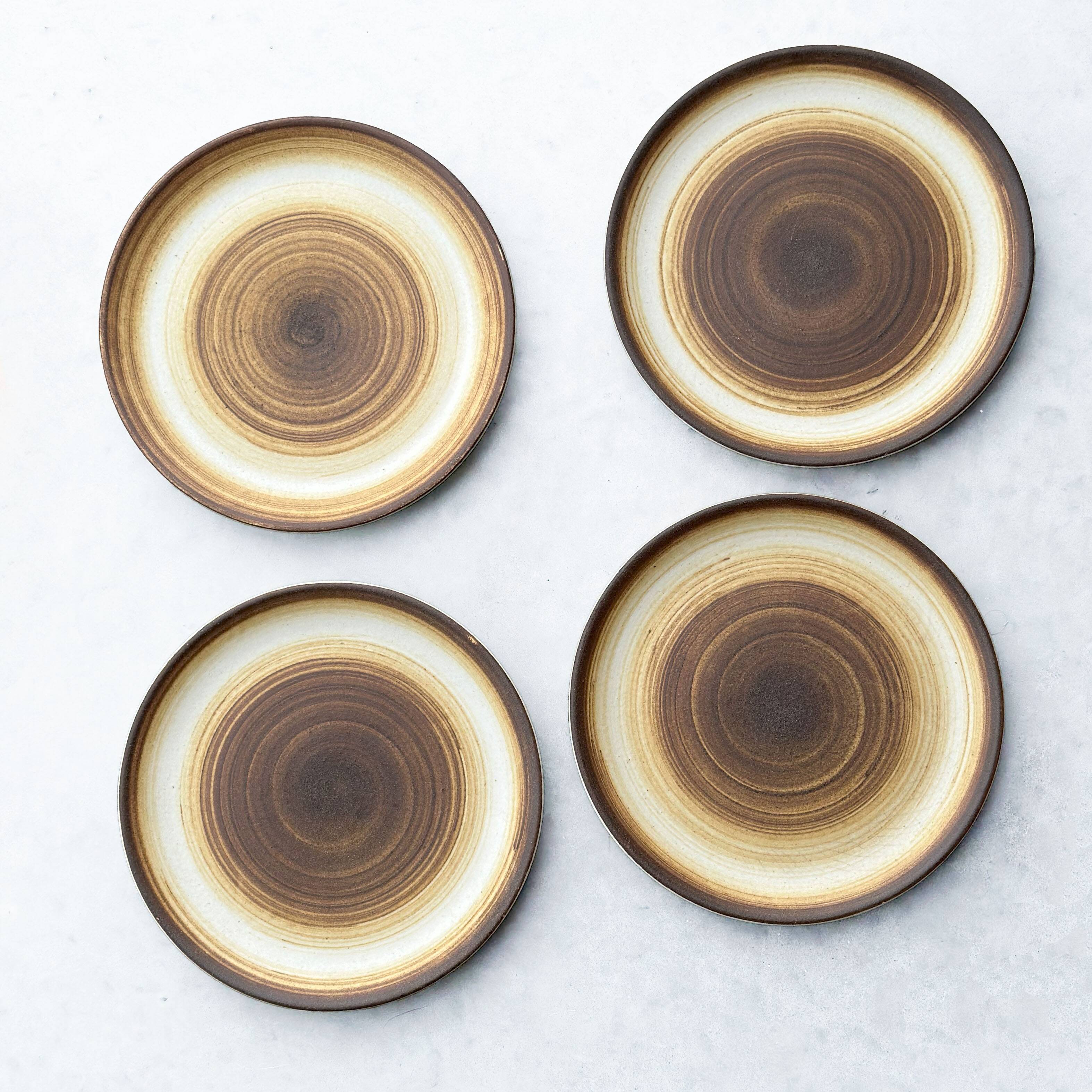 Set of 4 vintage desert plates by Longchamp