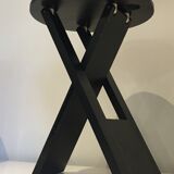 Suzy stool Adrian Reed black folding stool, 1980s design