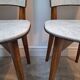 Chaises Vintage Skaï Marbre