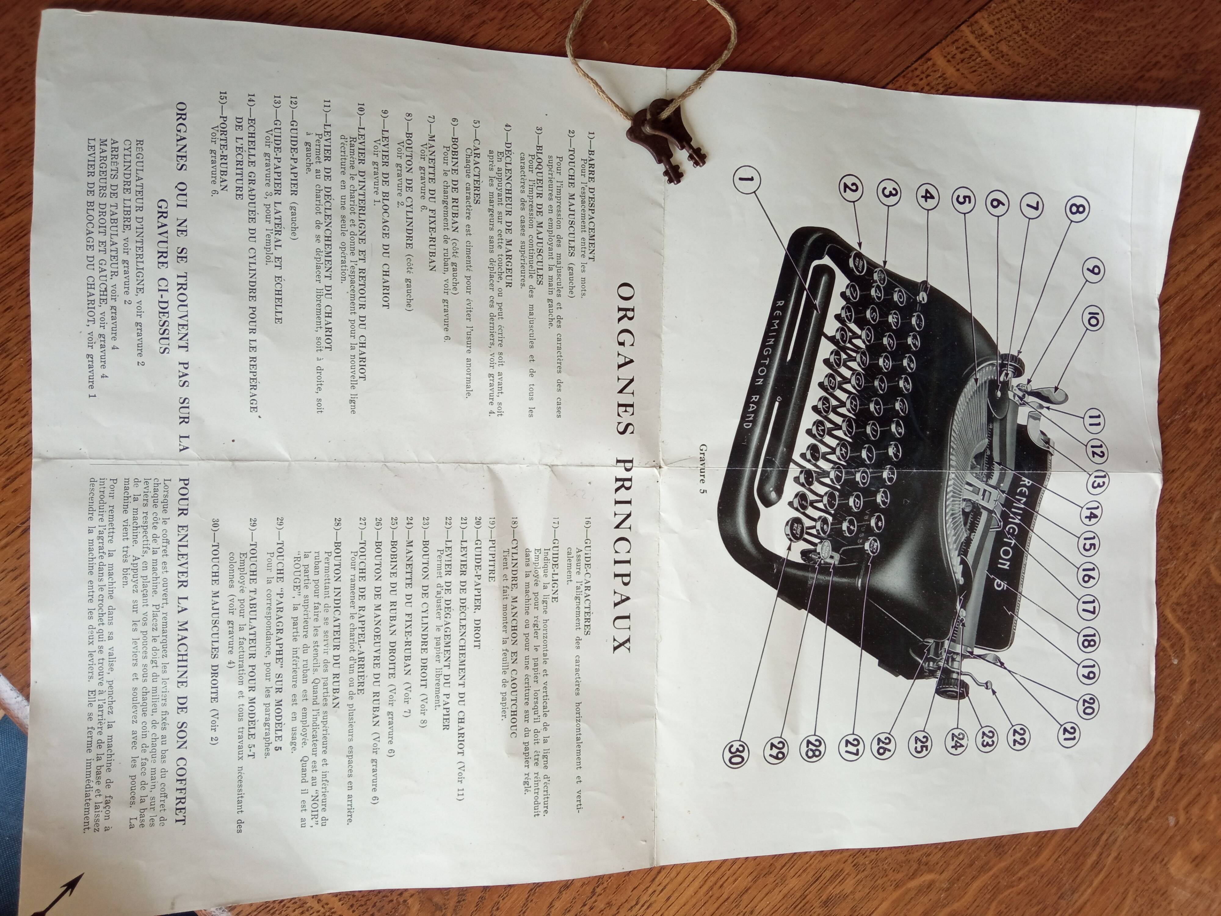 Old Remington portable typewriter No. 5 T