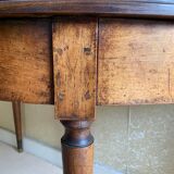 Half-moon walnut table