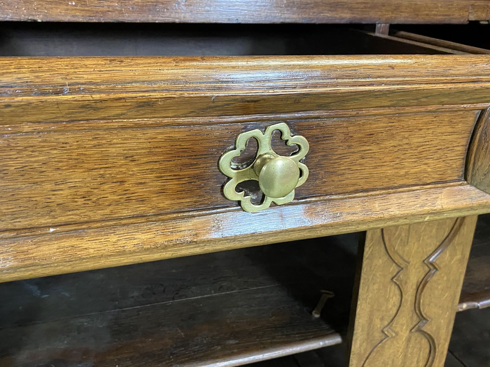 19th century 2-body sideboard in light oak