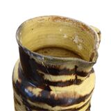 Grand pichet ancien en faïence française avec couvercle, provenant de Dieulefit