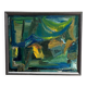 Original Mid Century Swedish Oil On Panel – “Abstract Motif” By Wilma Roos – Dated 1959 – Vintage & Framed