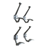 Set of 4 old metal coat hooks