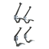 Set of 4 old metal coat hooks