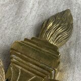 Pair of wall candle holders in bronze