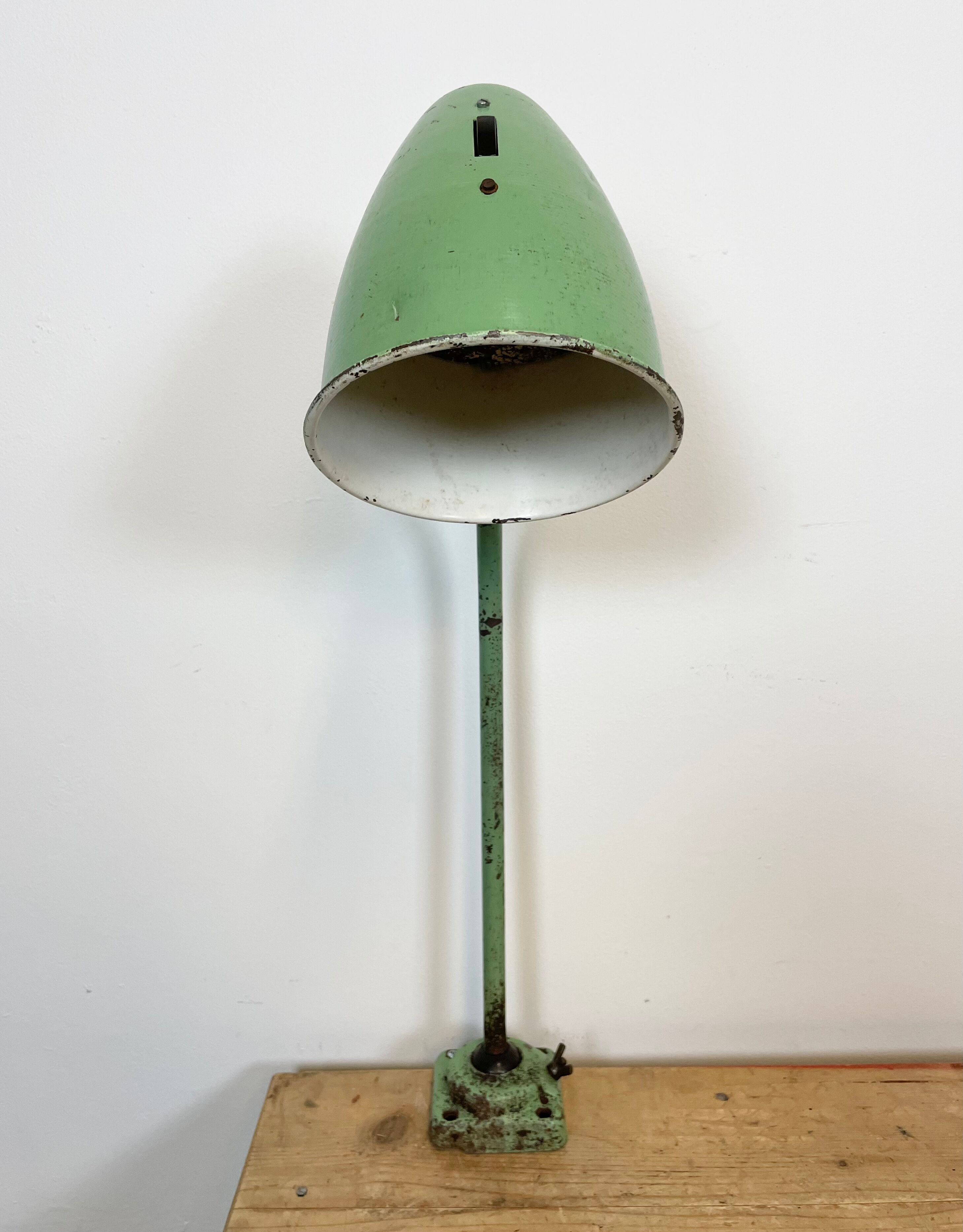 Industrial Green Table Lamp, 1960s