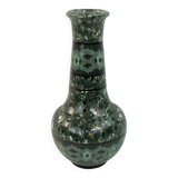 Grand vase en céramique terre-mêlée verte de Jean Gerbino Vallauris