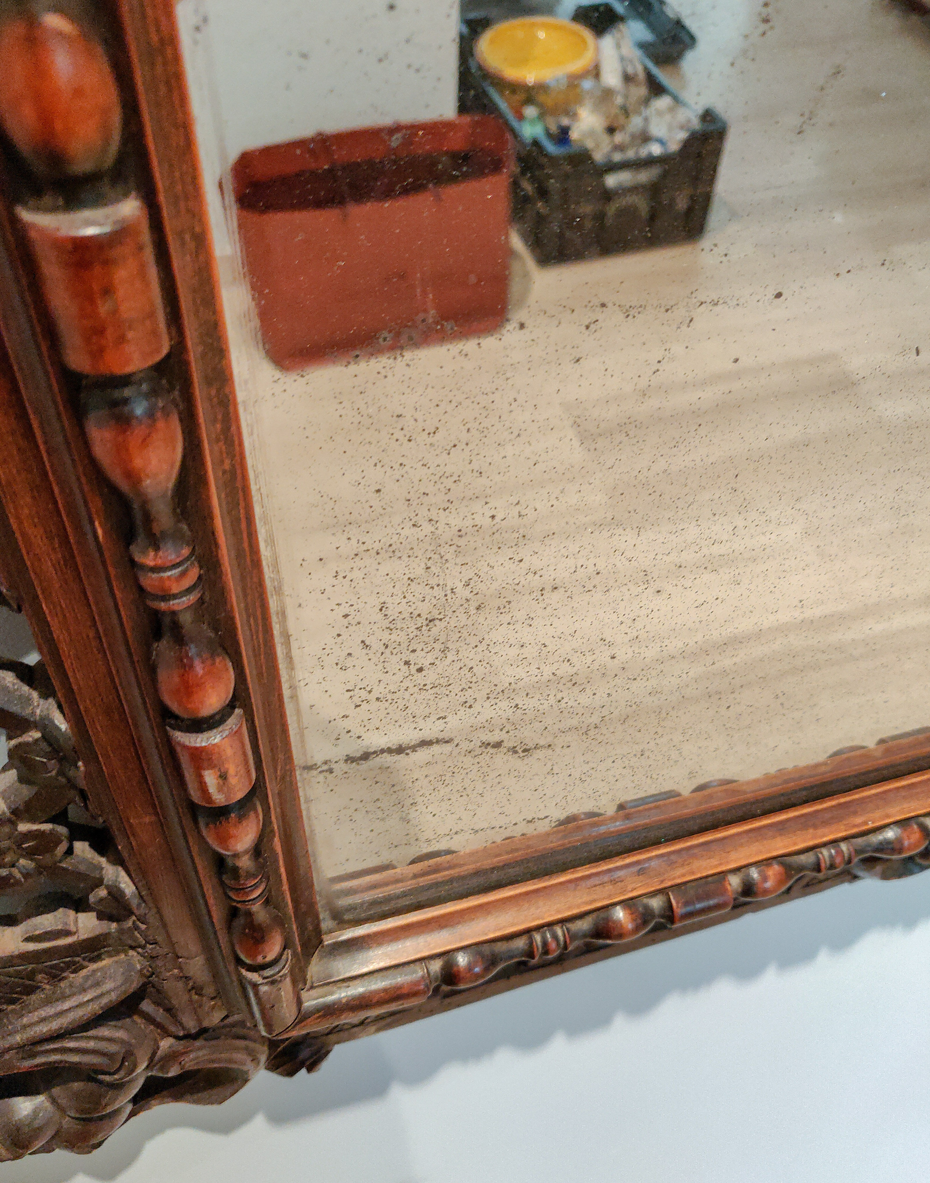 Mirror Louis XIII mercury 150 x 95 cm