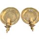 Set of 2 vintage wall sconces Ari KV 1500 – patinated bronze – Ø 25 cm