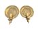 Set of 2 vintage wall sconces Ari KV 1500 – patinated bronze – Ø 25 cm