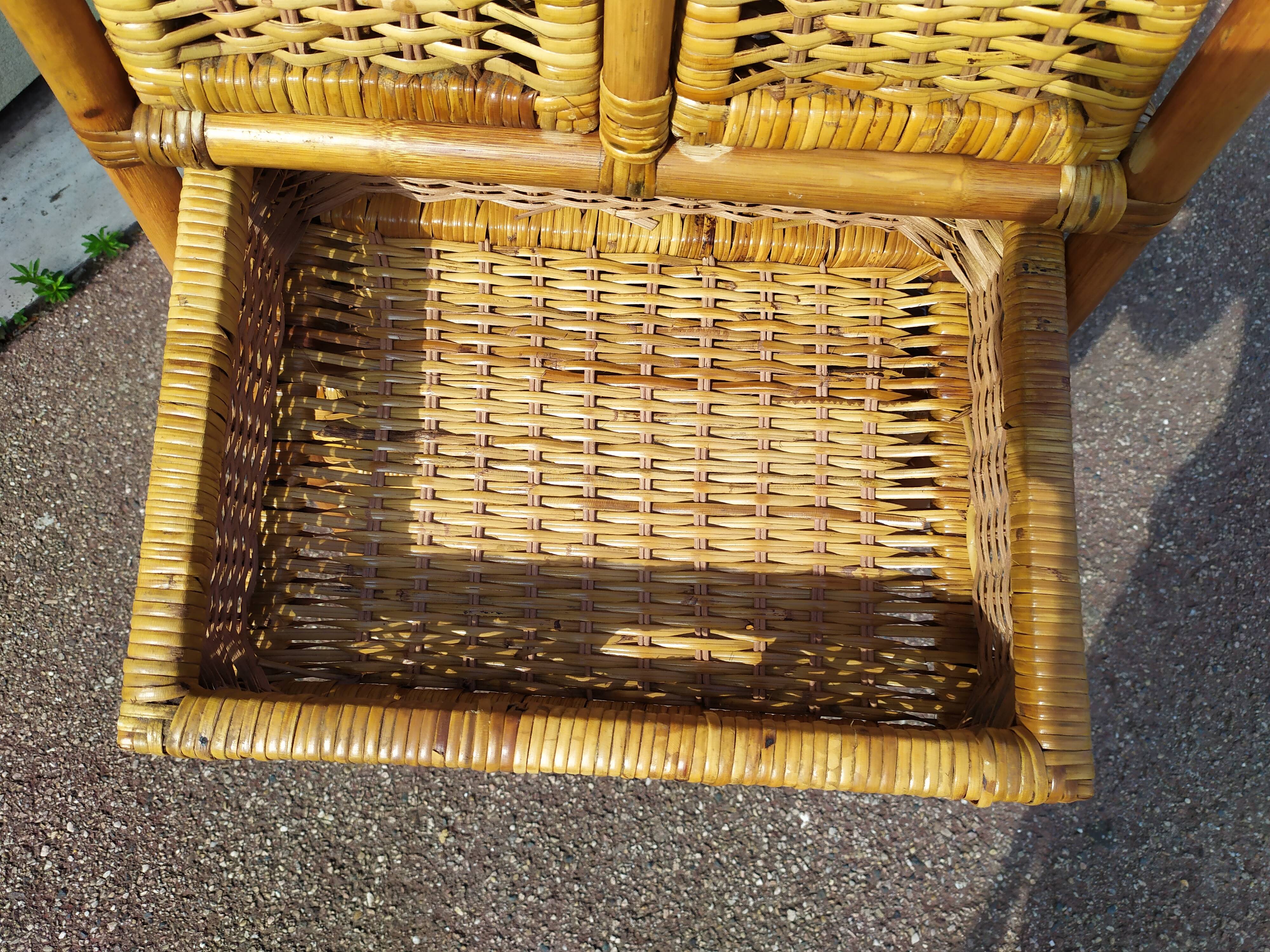 Chest of Drawers 6 Rattan Drawer - Vintage