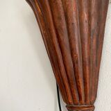 Asian wall lamp electrified wood