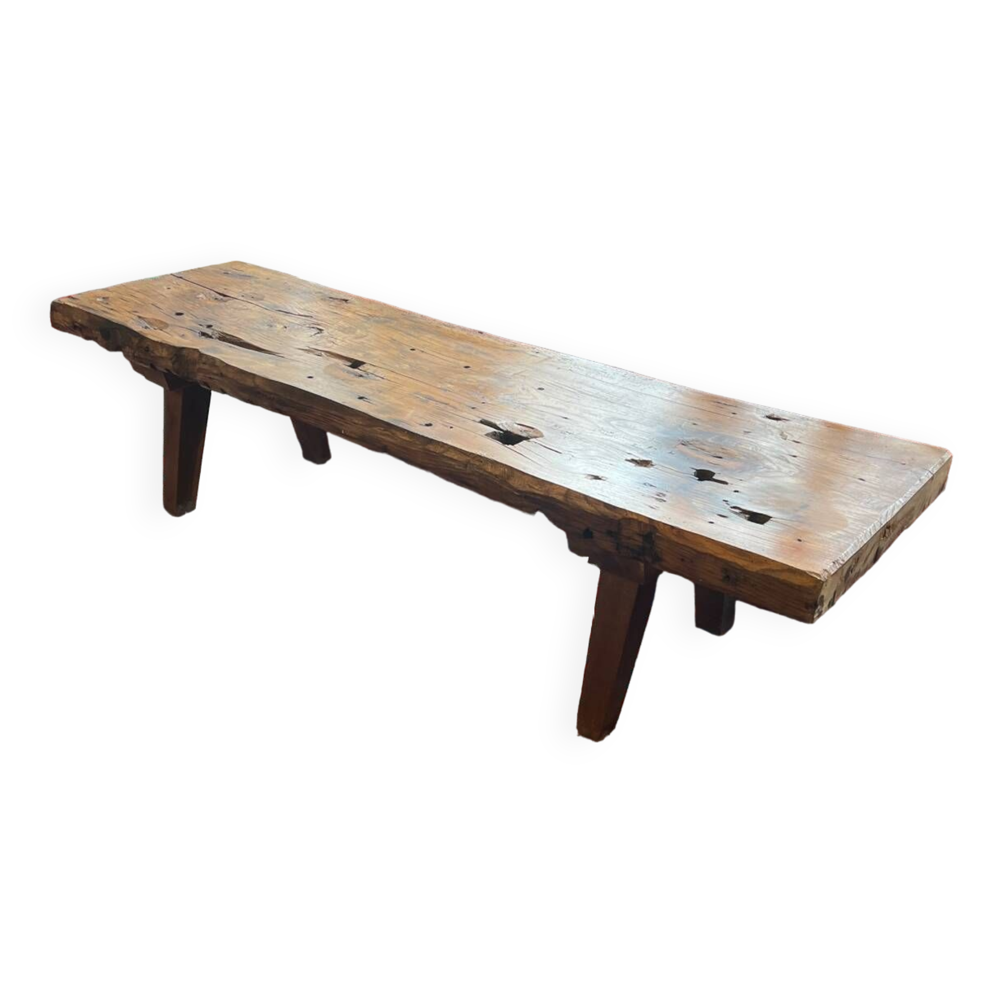 Brutalist elm coffee table