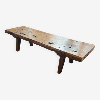 Brutalist elm coffee table