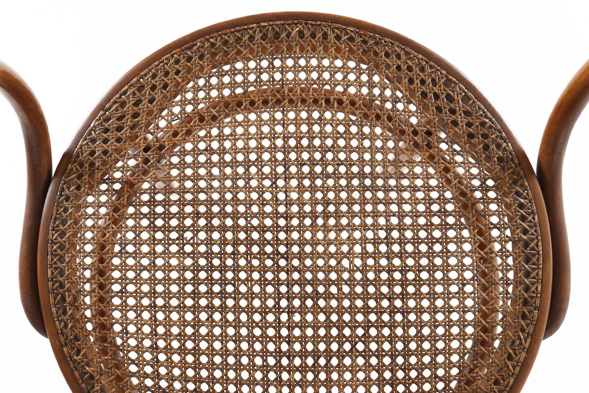 Vintage armchair in bentwood with canework, France ca. 1950