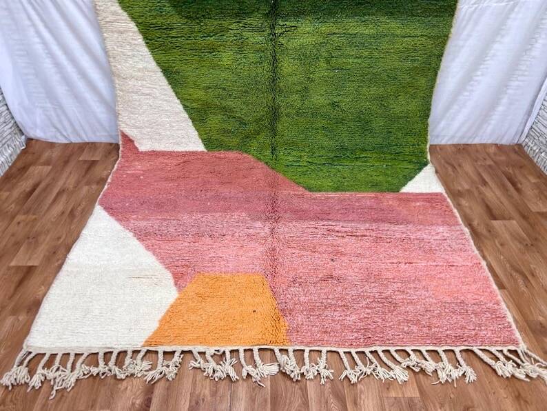 Tapis en laine fait main traditionnelle taille 150 x 250 cm