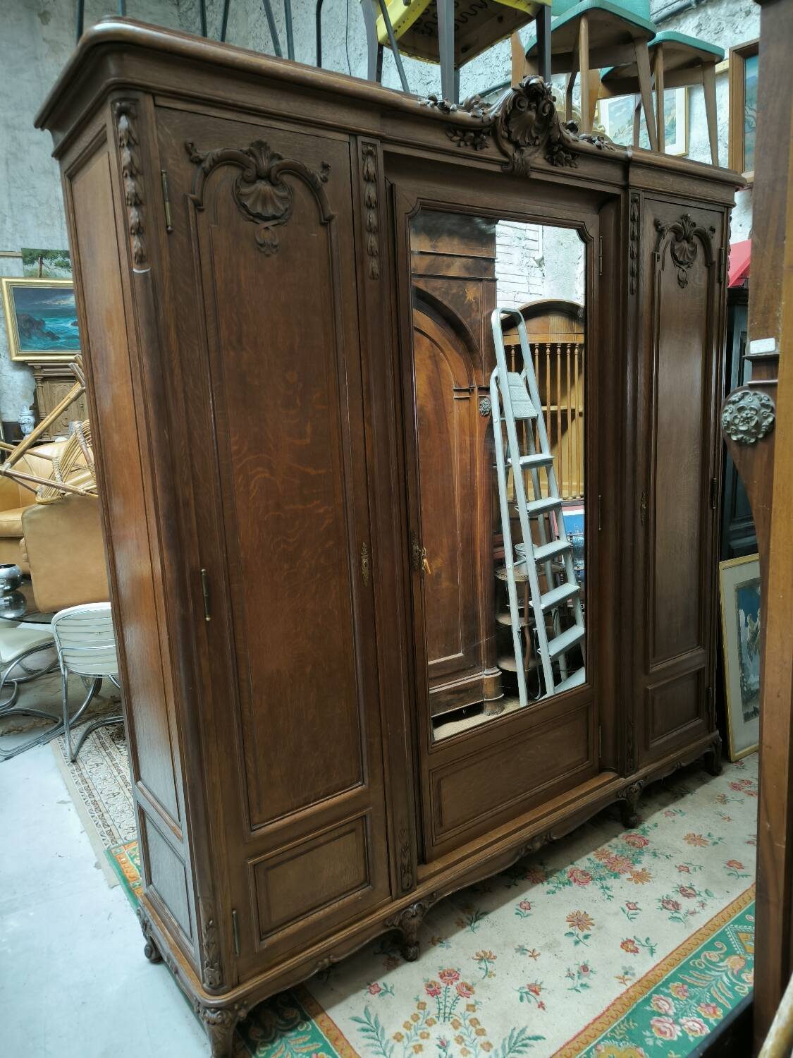 Armoire 3 portes style Régence 1910-1920