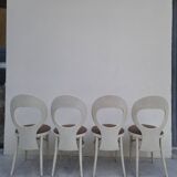 Set of 4 Baumann chairs, Mouette model, vintage 1950s