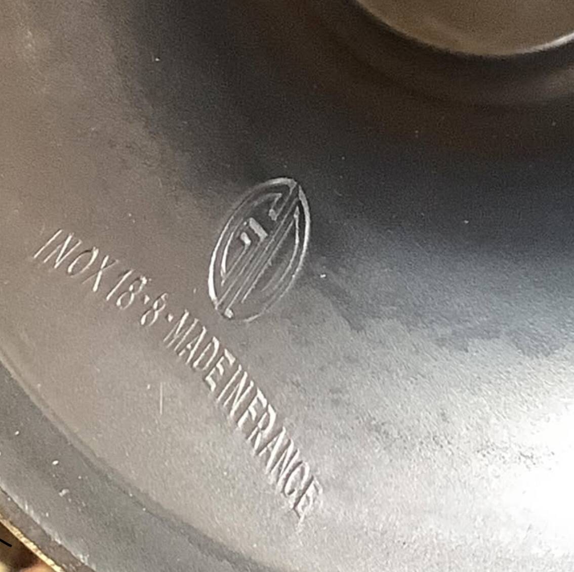 6 stainless steel cups by Guy Degrenne, 1970s