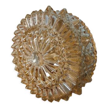 Prisma round ceiling lamp/wall lamp in vintage glossy glass