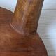 Solid wood monoxyle piece, hand-carved, ethnic bohemian wabi-sabi decor.