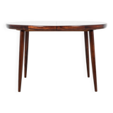 Midcentury Danish extendable round dining table in rosewood by VV Møbler 1960s