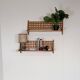 Set of 2 Mid-Century Wall Shelves with Woven Back Panel – ÚLUV