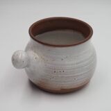 Stoneware rammekin with a ball handle