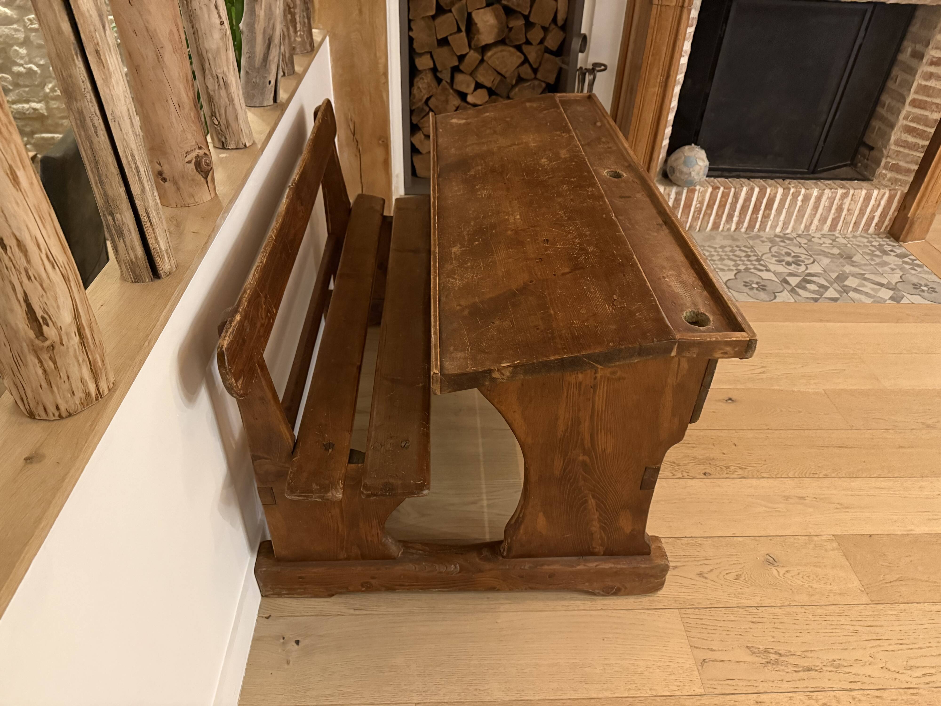 Oak school desk