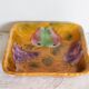 Fruit dish in slip, Sarreguemines earthenware