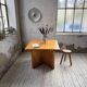 Square modernist table made of solid pine from the 1950s.