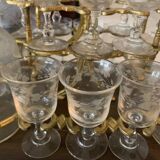 Cave a liqueur complète Napoléon III Marqueterie boulle Coffret ancien
