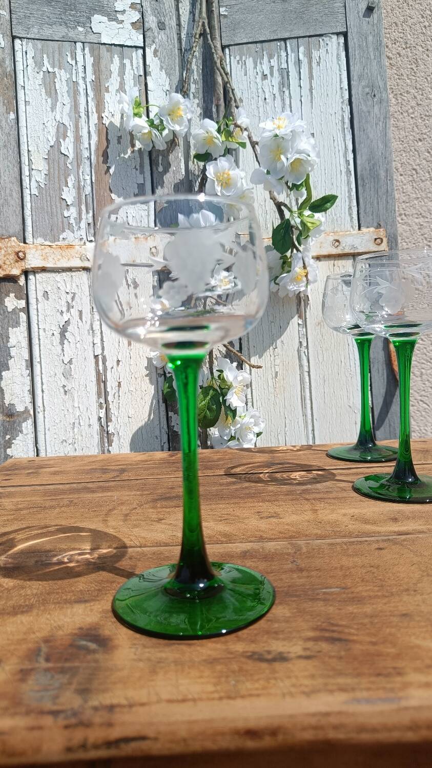 Antique engraved glasses