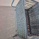 etagere en rotin vintage bleue  largeur 35cm hauteur 34cm profondeur18cm