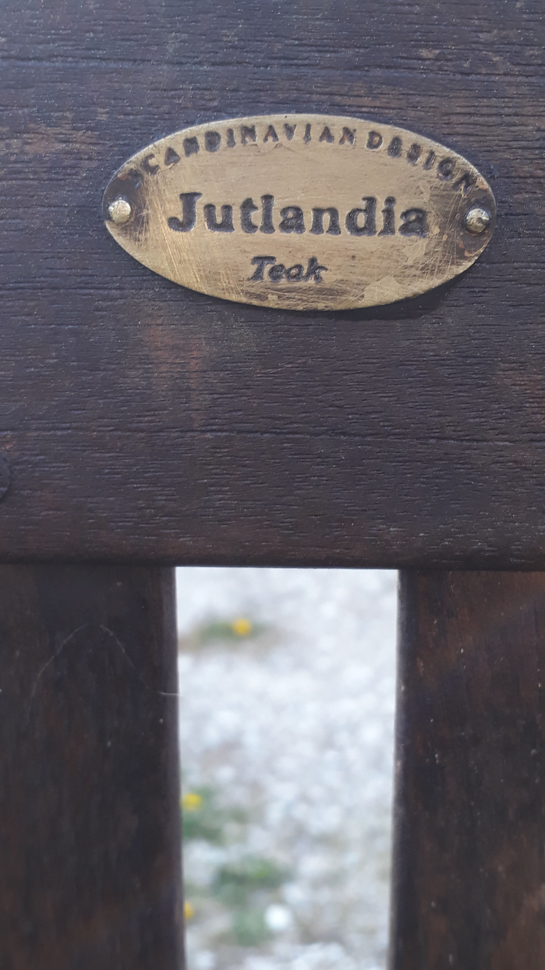 Table et chaises de jardin en teck scandinave Jutlandia disign 1980