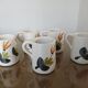Orangeade service, floral pattern, cracked ceramic 60s