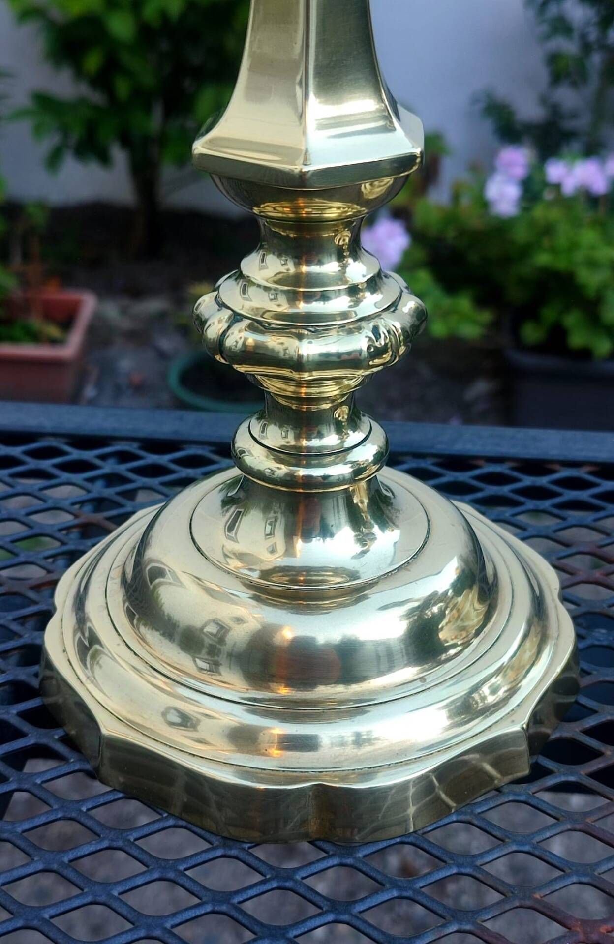 Magnificent pair of golden candlesticks