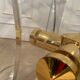 Lily table in plexiglass and gilded metal, 1970
