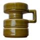 Mid-century West German pottery candlestick WGP by Cari Zalloni for Steuler, 1960s.