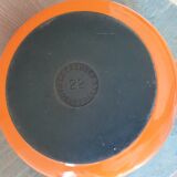 Enamelled cast iron casserole the orange crucible.
