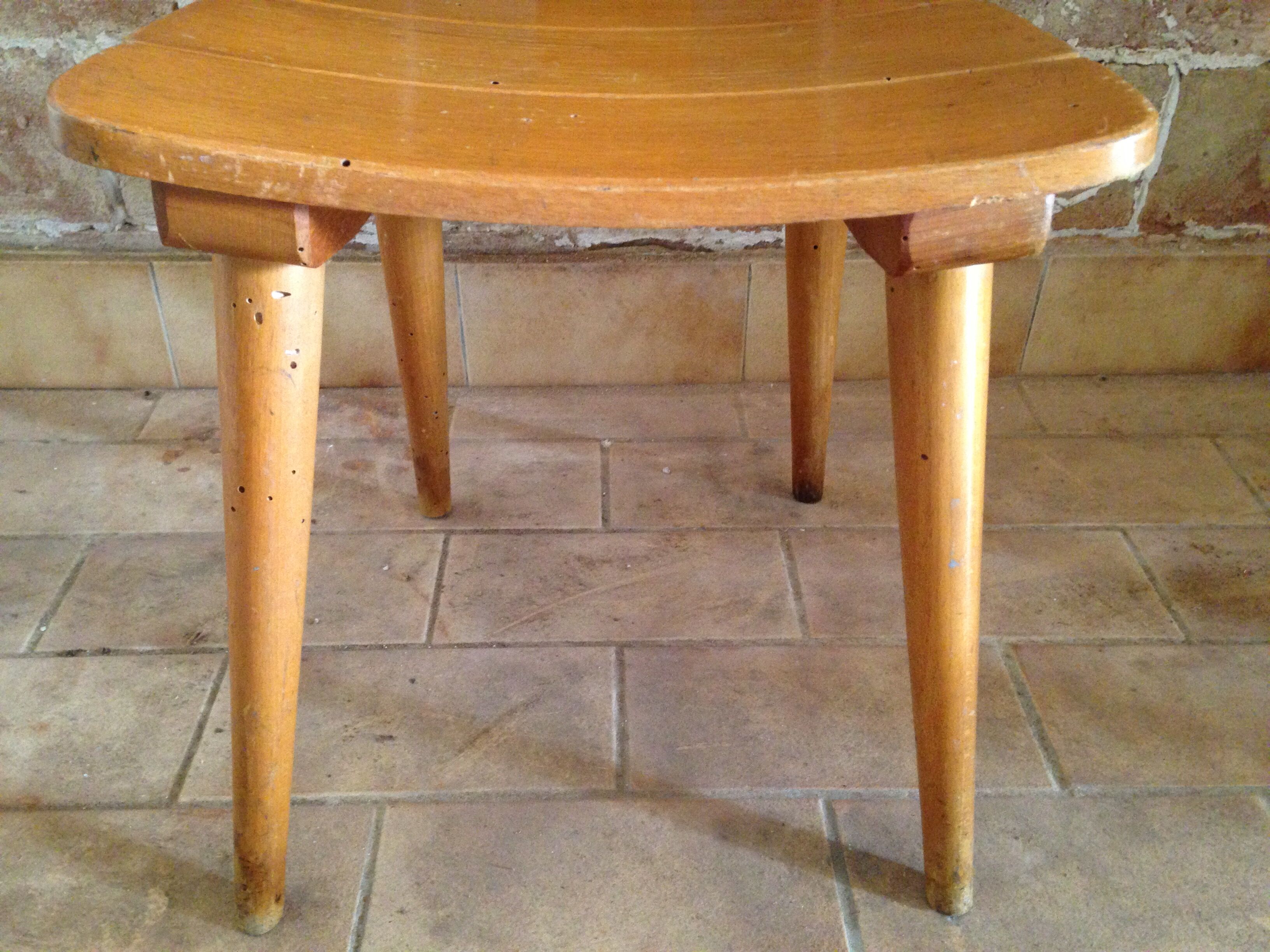 Children's chair Baumann a blades and curved wood Edition 1956