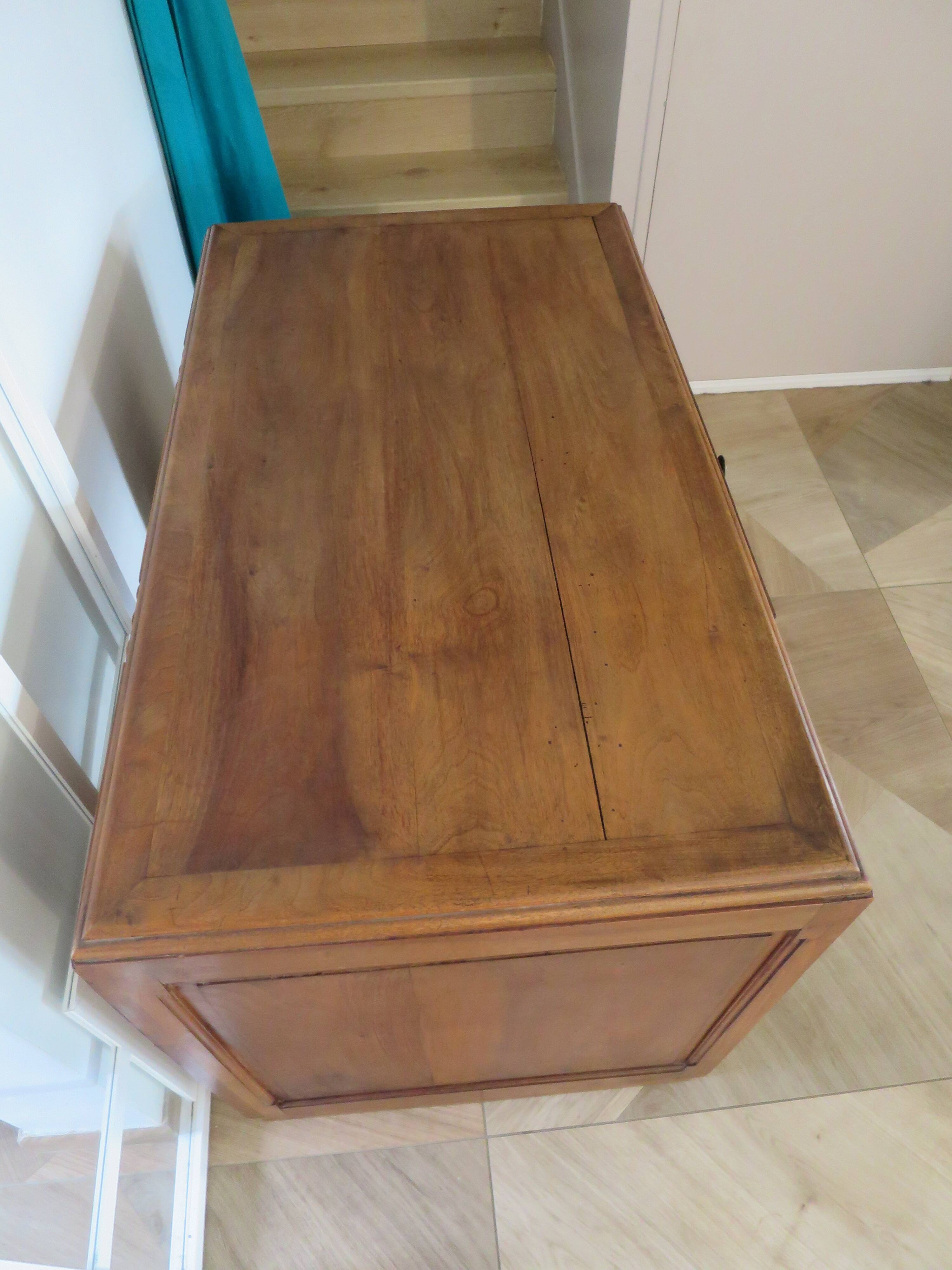Vintage Art Deco schoolmaster's desk - double-sided - solid wood - 1940s/50s