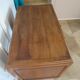 Vintage Art Deco schoolmaster's desk - double-sided - solid wood - 1940s/50s