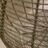 Spherical bird cage green metal